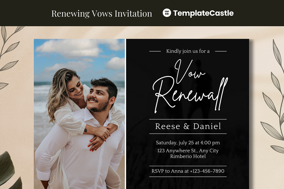Vow Renewal Elegance, a Design Template by TemplateCastleStore (Photo 1 of 3)