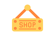Shop Sign Flat Icon, a Duotone Icon by Pexelpy (Thumbnail 2 of 2)
