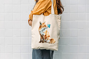 Watercolor Fox Meadow Clipart, an Illustration by CreationArt (Thumbnail 3 of 7)