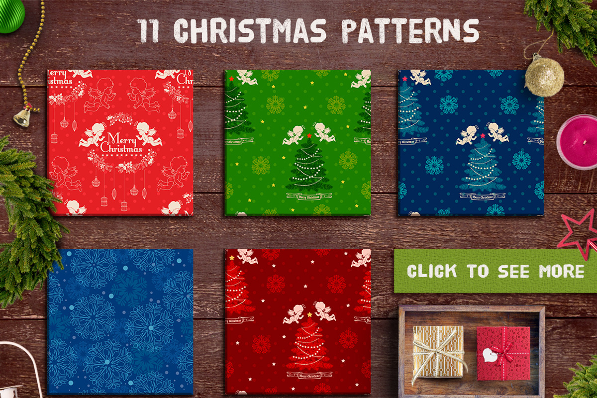 65  Seamless Christmas Patterns, a Pattern Graphic by SwetTS (Photo 4 of 7)