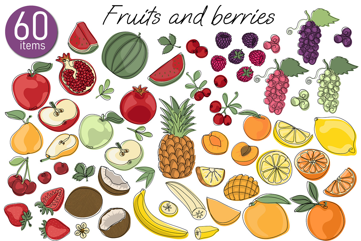 Juice & fruits collections, a Decorative Illustration by LogvinArt (Photo 2 of 10)