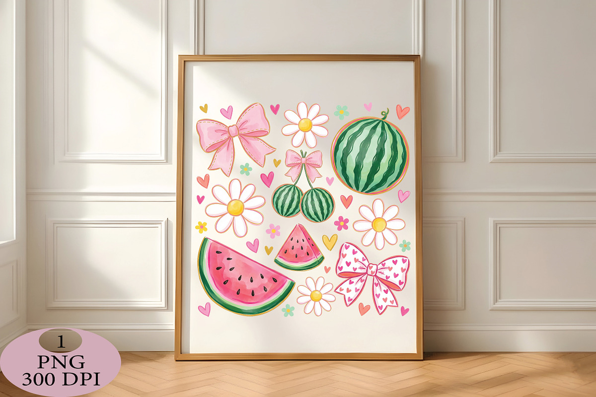 Watermelon Coquette Summer PNG, an Illustration by Daily.Designs (Photo 4 of 5)
