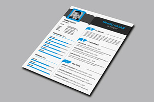 Corporate Resume With Business Card