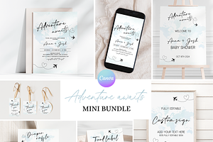 Adventure Baby Shower Invitation, an Invitation Template by Digital_Mind