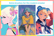 Procreate Vintage Retro Brushes, a Brush Add-On by Cozy Brushery (Thumbnail 10 of 10)
