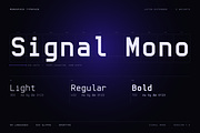 Signal Mono - Futuristic Monospace, a Serif Font by HipFonts (Thumbnail 1 of 14)