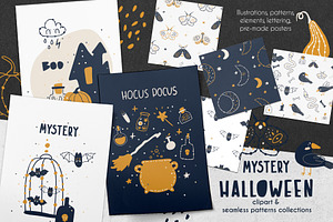 Mystery Halloween clipart collection