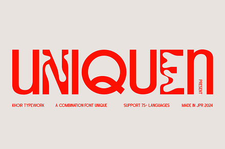 Uniquen - Combination Unique Font, a Sans Serif Font by Khoir