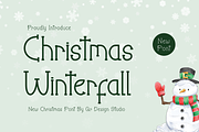 Christmas Winterfall, a Serif Font by QR Design Studio (Thumbnail 1 of 9)