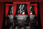 Karaoke Nights Flyer Template, a Flyer Template by Creative Waffle (Thumbnail 1 of 5)