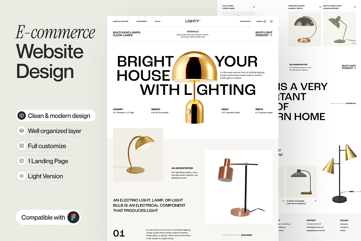 E-commerce website Landing Page, a Templates & Theme by sajon.co