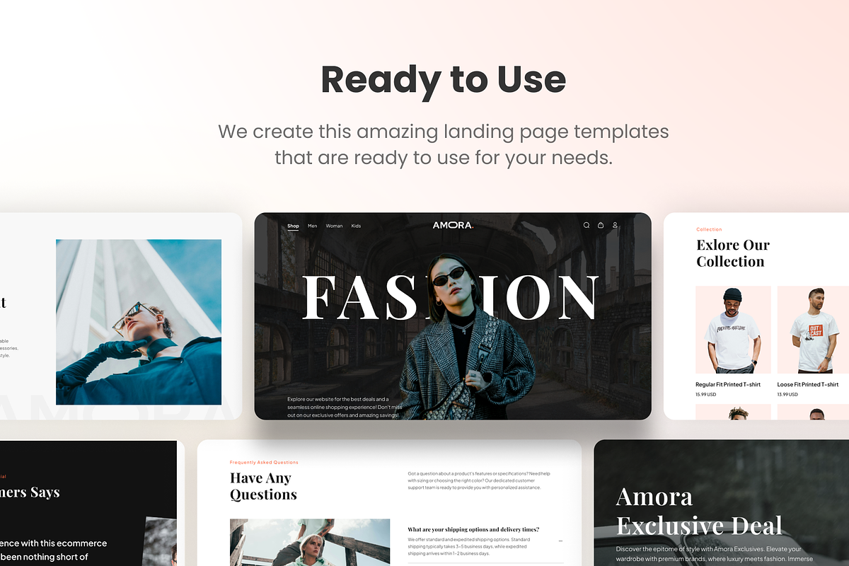 Amora - Fashion E-commerce Website, an UI Kit Template by Agensip Design Agency (Photo 7 of 10)