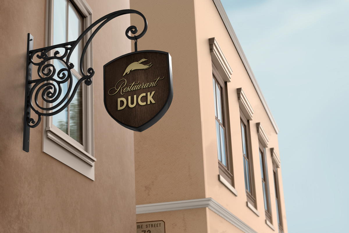 Restaurant / Bar Signboard Mock-Up, a Household Mockup by vatesdesign (Photo 1 of 2)