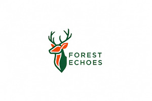 Forest Echoes Deer, a Branding & Logo Template by Logocreative
