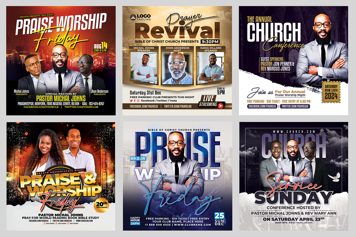 New-200 Church Flyers Bundle, a Flyer Template by AfzaalGraphics (Photo 15 of 41)