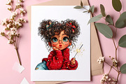 Quirky Girl New Year 2026 Clipart, an Illustration by SinaCreation (Thumbnail 7 of 11)