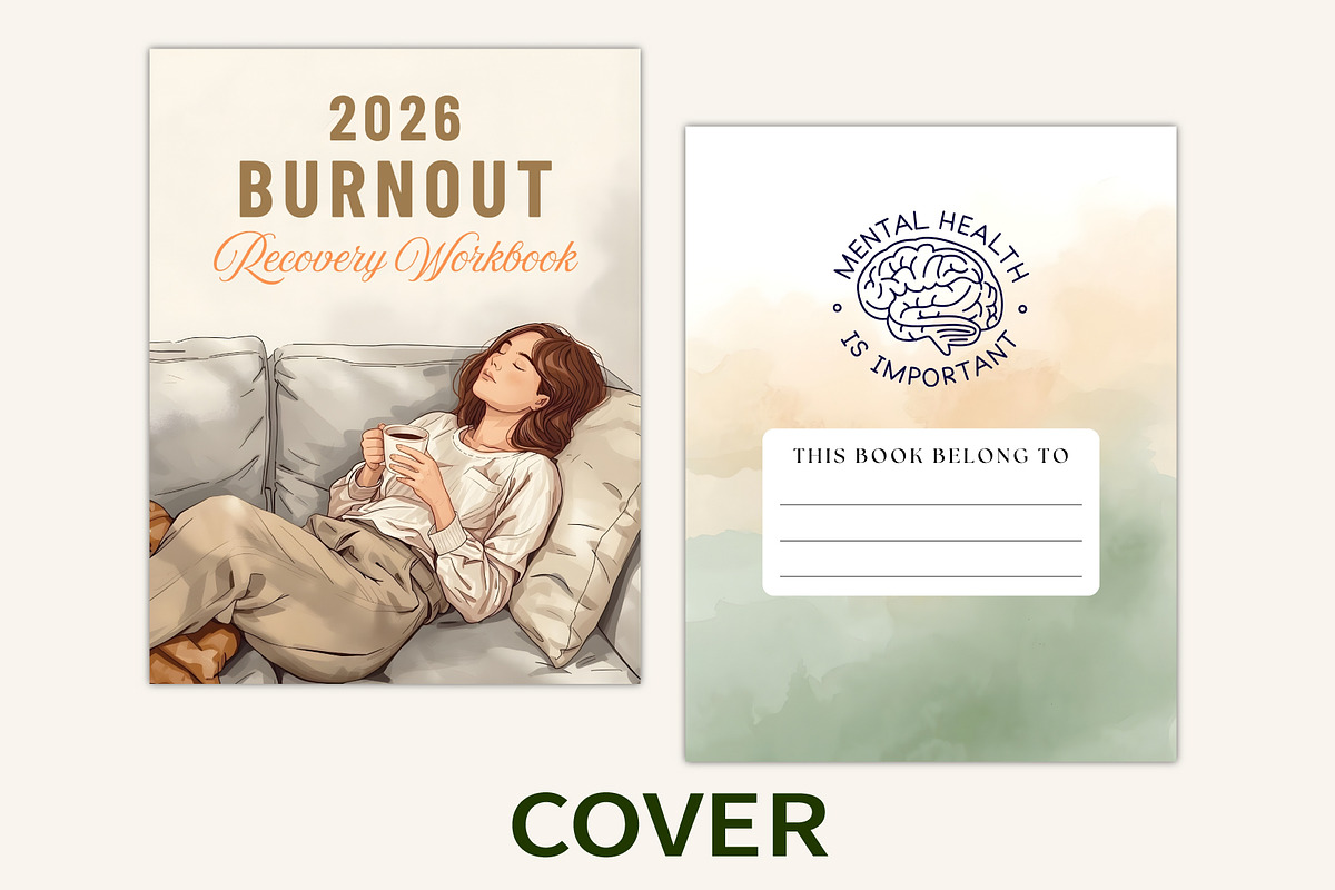 2026 Burnout Recovery Workbook, a Print Template by Designmela01 (Photo 4 of 10)