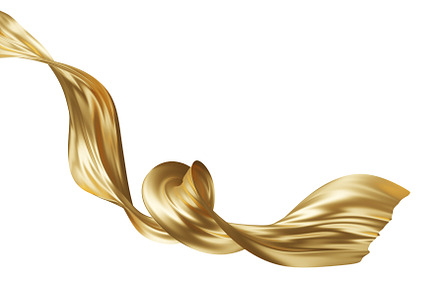 Luxury gold wave on white background