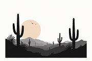 Wild Desert Cactus Scene Set, an Illustration by Creativeshirt (Thumbnail 9 of 15)
