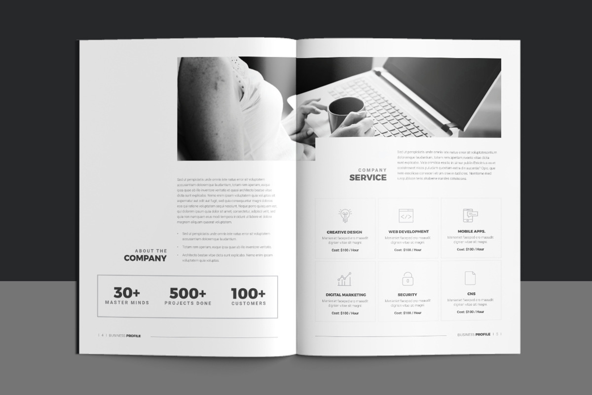 Company Profile Brochure, a Brochure Template by DesignJanala (Photo 4 of 10)
