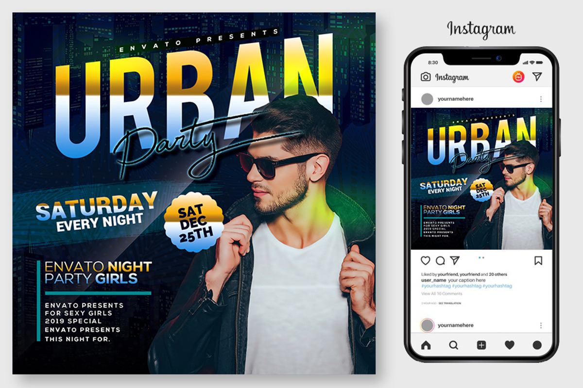 100 Night Club Party Flyers Bundle, a Flyer Template by graphicforest (Photo 17 of 72)