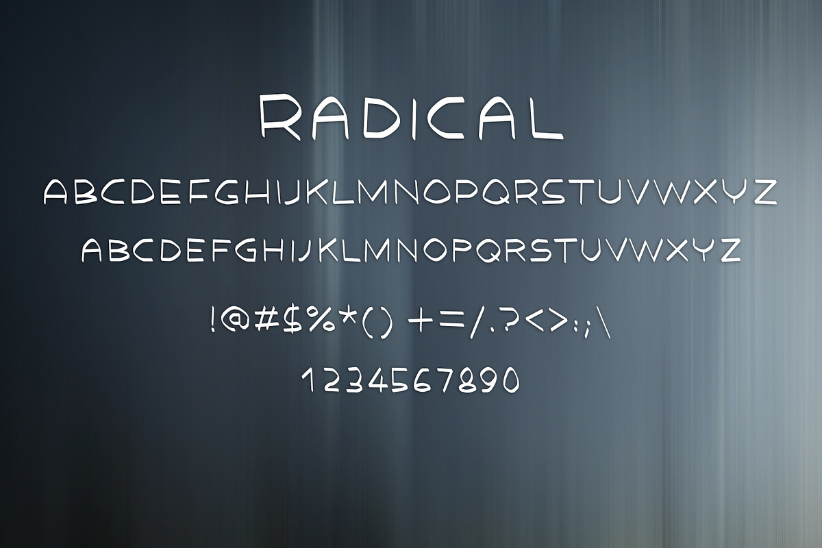 RADICAL font preview 2