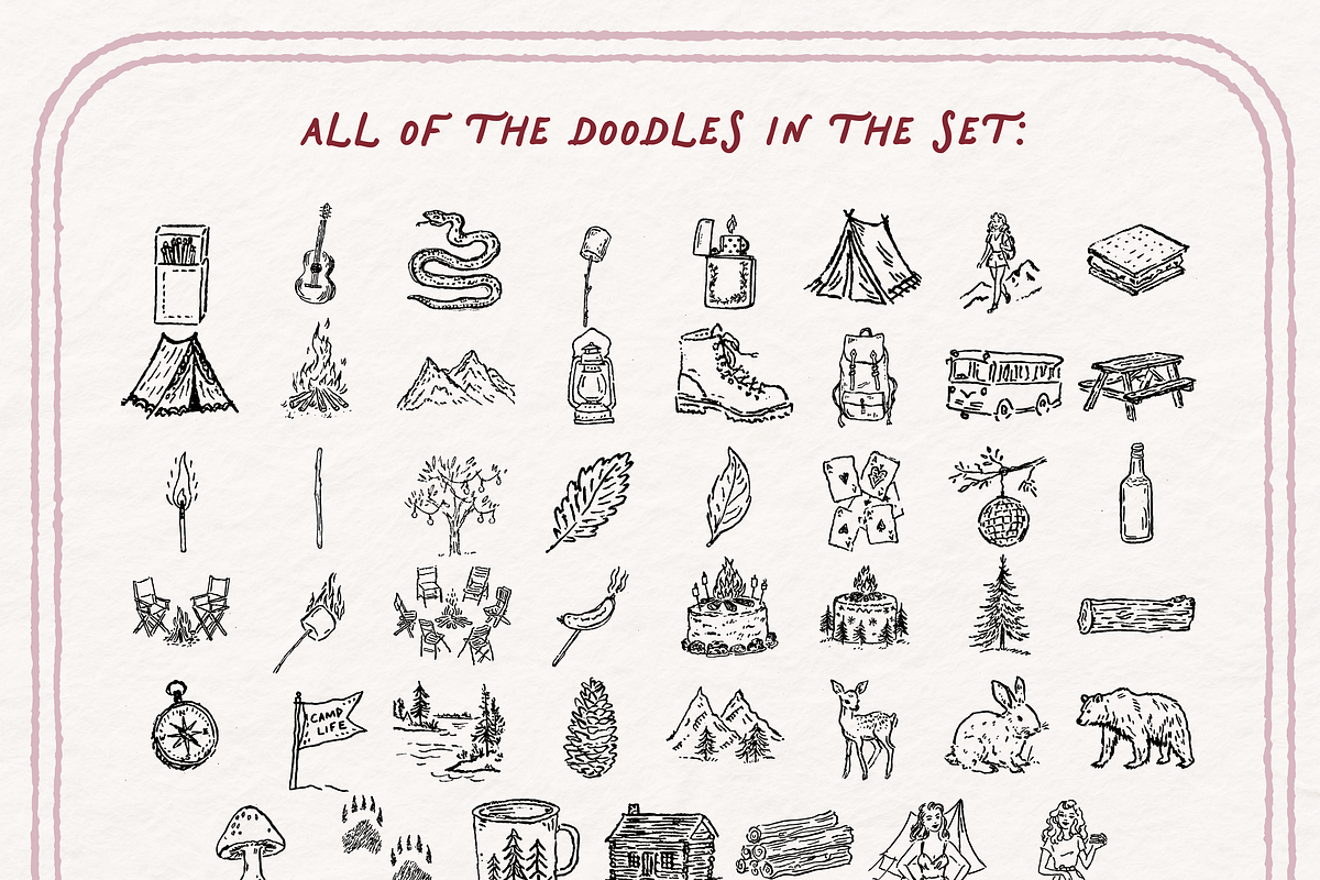 Camping Clipart, Summer Camp Set, an Object Illustration by The October Creative (Photo 4 of 6)