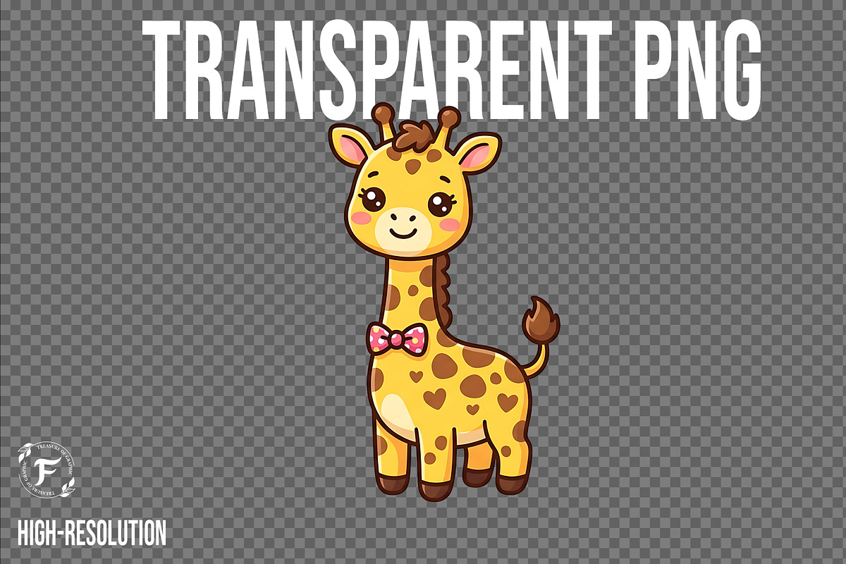 Cute Giraffe Clipart, an Animal Illustration by Forhadx5 (Photo 2 of 8)
