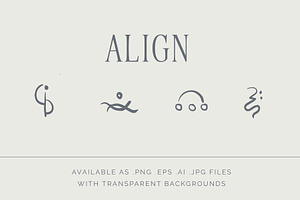 Wellness Holistic Boho Yoga Icons