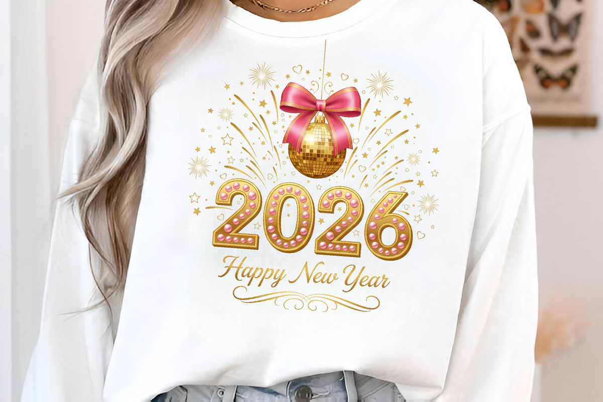 2026 Happy Glitter New Year PNG, an Illustration by SinaCreation (Photo 1 of 11)