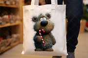 Black Teddy Bear Christmas Clipart, an Illustration by SinaCreation (Thumbnail 6 of 7)