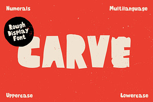CARVE Rough Display Font, a Sans Serif Font by kavoon