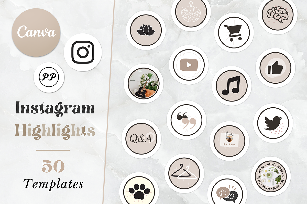 Instagram Boho Highlight Covers, a Social Media Template by PittaFinePrint (Photo 1 of 6)