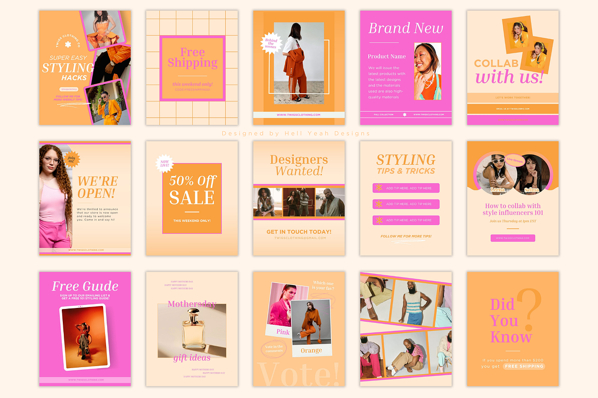 Trendsetter Instagram Post Templtes, a Social Media Template by Hell Yeah Designs (Photo 7 of 7)