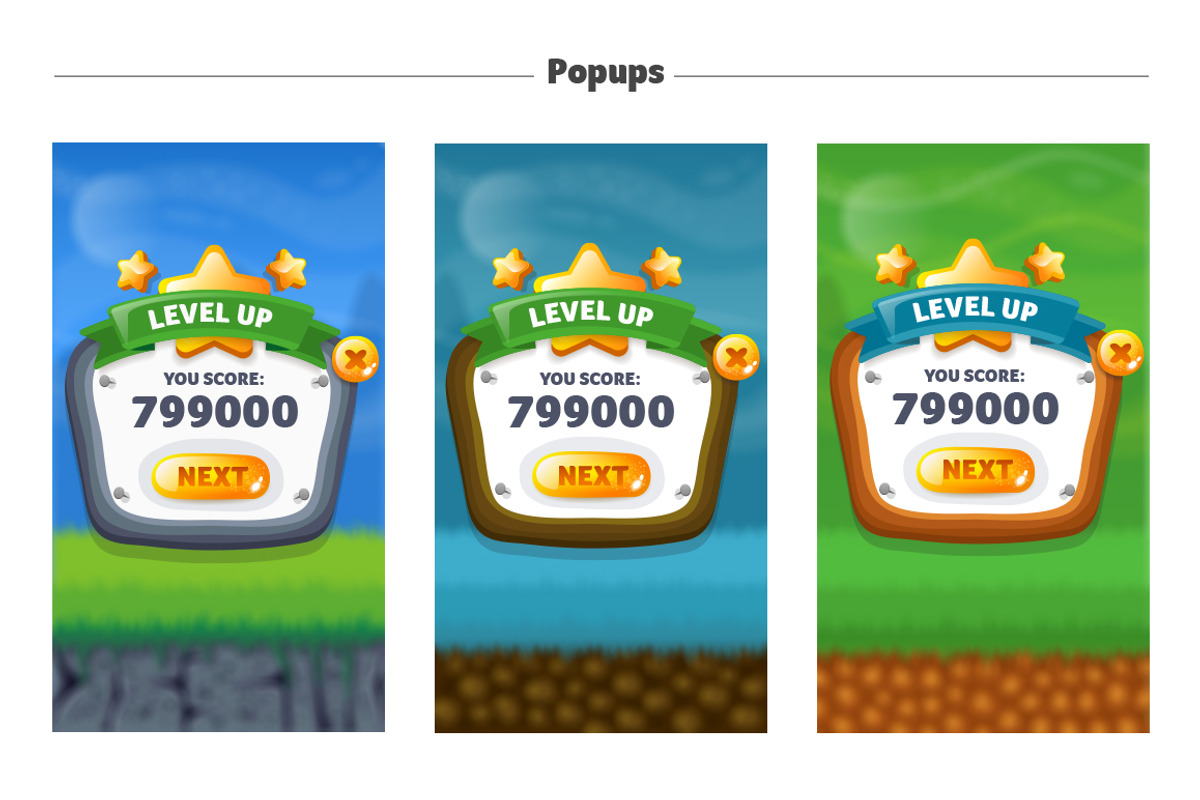 FIESTA GAME UI KIT, an UI Kit Template by ToozDesign (Photo 6 of 9)