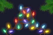 Christmas Lights Alphabet, a Graphic by Pro_Vector (Thumbnail 3 of 3)