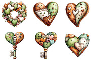Whimsical Watercolor Valentine Clipa, an Illustration by CraftArtStudio (Thumbnail 5 of 6)