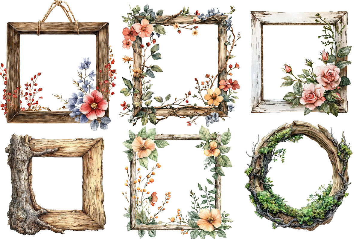 Wooden Frame Sublimation Clipart, an Illustration by Designworld (Photo 4 of 6)