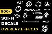 Sci-Fi Decal Overlays, an Object Graphic by Mikel Blazgad (Thumbnail 1 of 10)