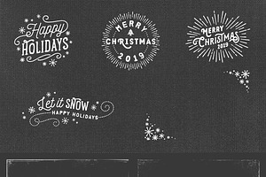 Christmas Holiday Photo Overlays