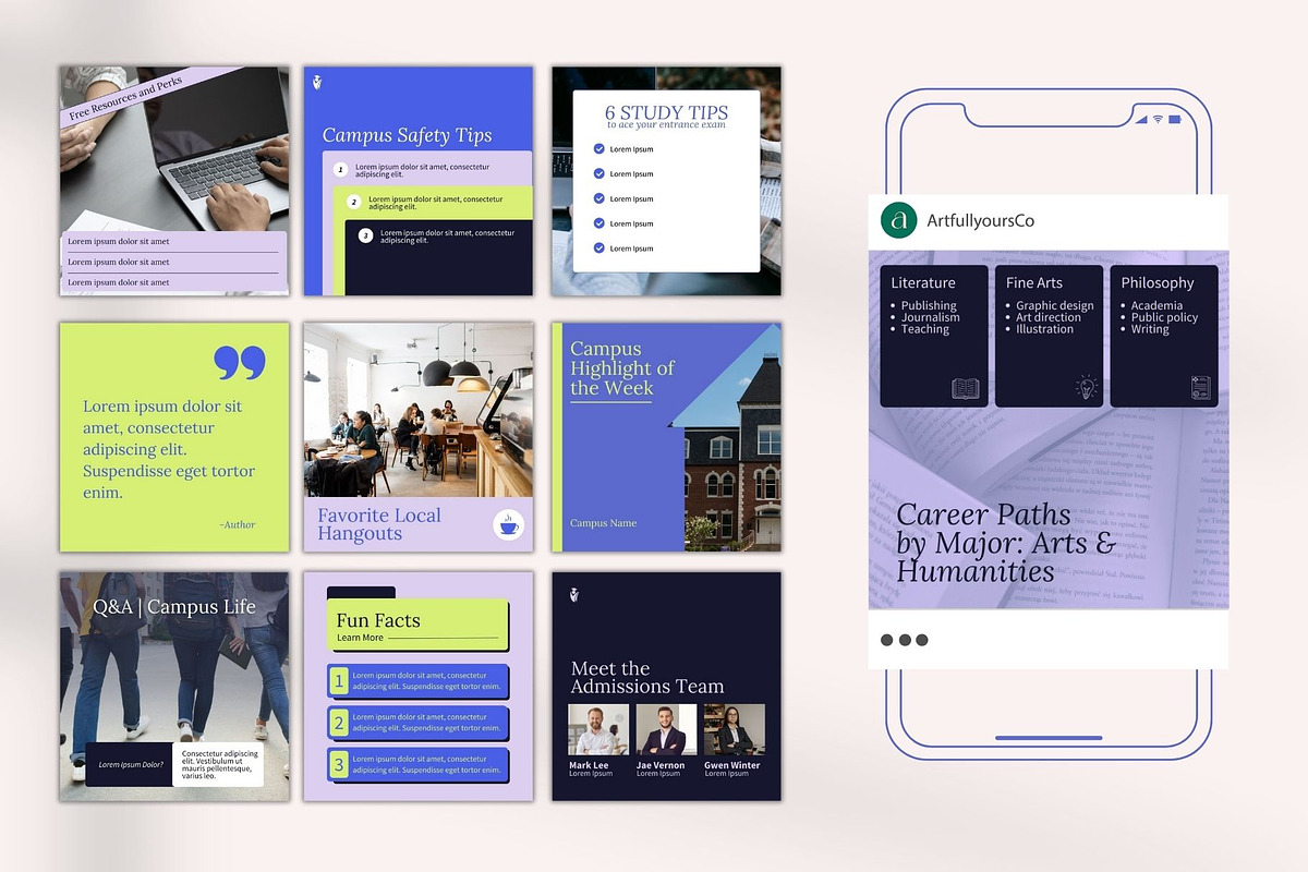 Academia | Higher Education Template, a Social Media Template by Artfullyours (Photo 5 of 11)