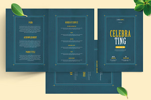 Funeral Program Layout, a Stationery Template by MightyDesign
