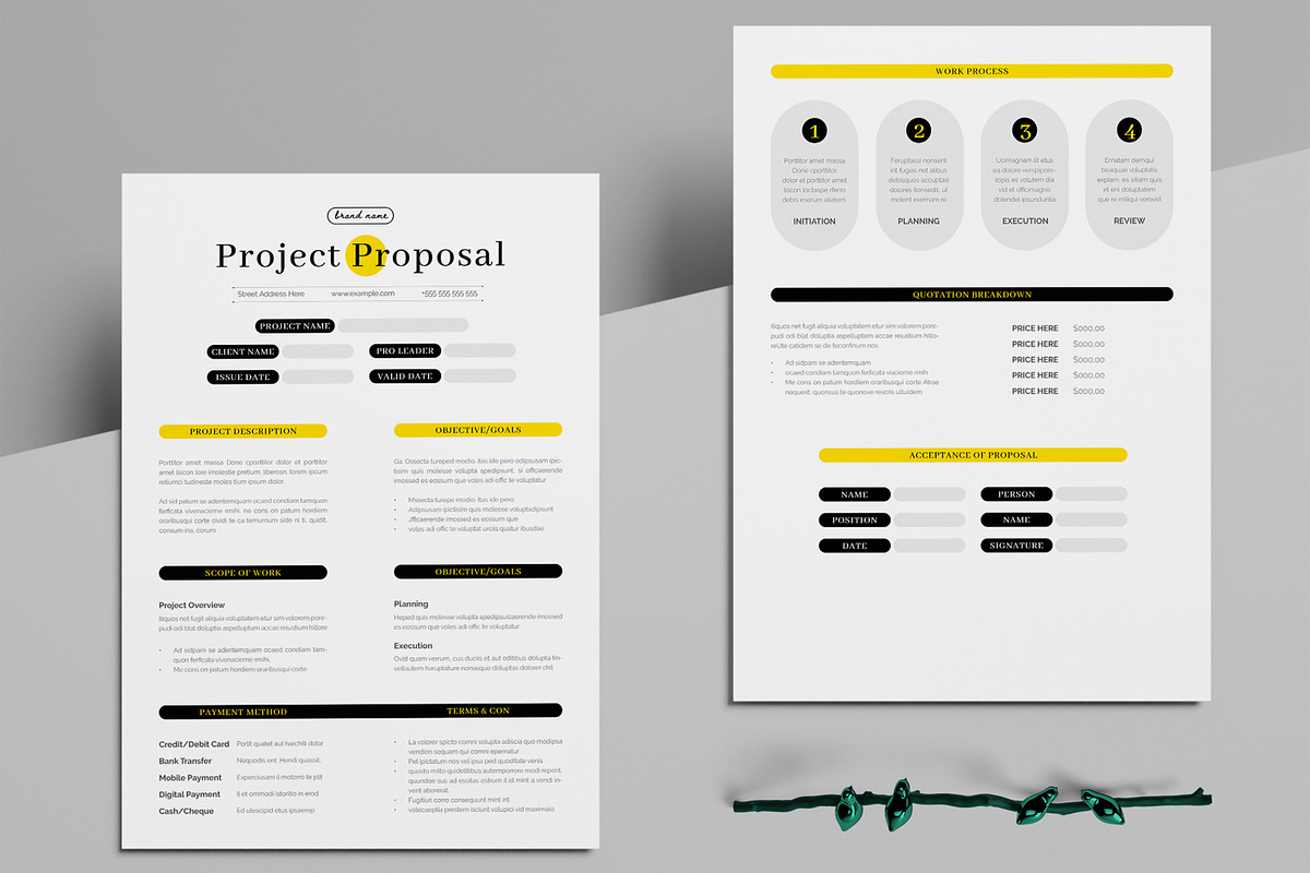 Project Proposal Template, a Stationery Template by ContestDesign (Photo 2 of 2)