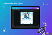 Blue Summer Flyer Canva Template, a Flyer Template by PeetalyStudioDesigns (Thumbnail 4 of 5)