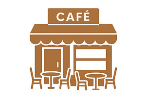 Cozy outdoor cafe setting with, a Food Illustration by ZinetroN