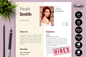 Creative CV Design / Resume - Noah