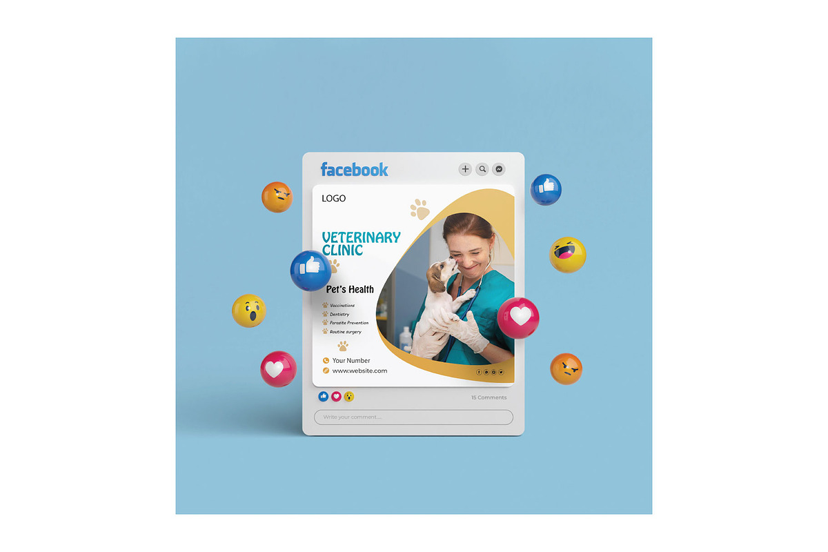 Veterinary Flyer Design Template, a Flyer Template by YUDesignStore (Photo 4 of 6)