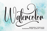 Watercolor | Script Font, a Handwritten Font by Scratchones (Thumbnail 1 of 9)