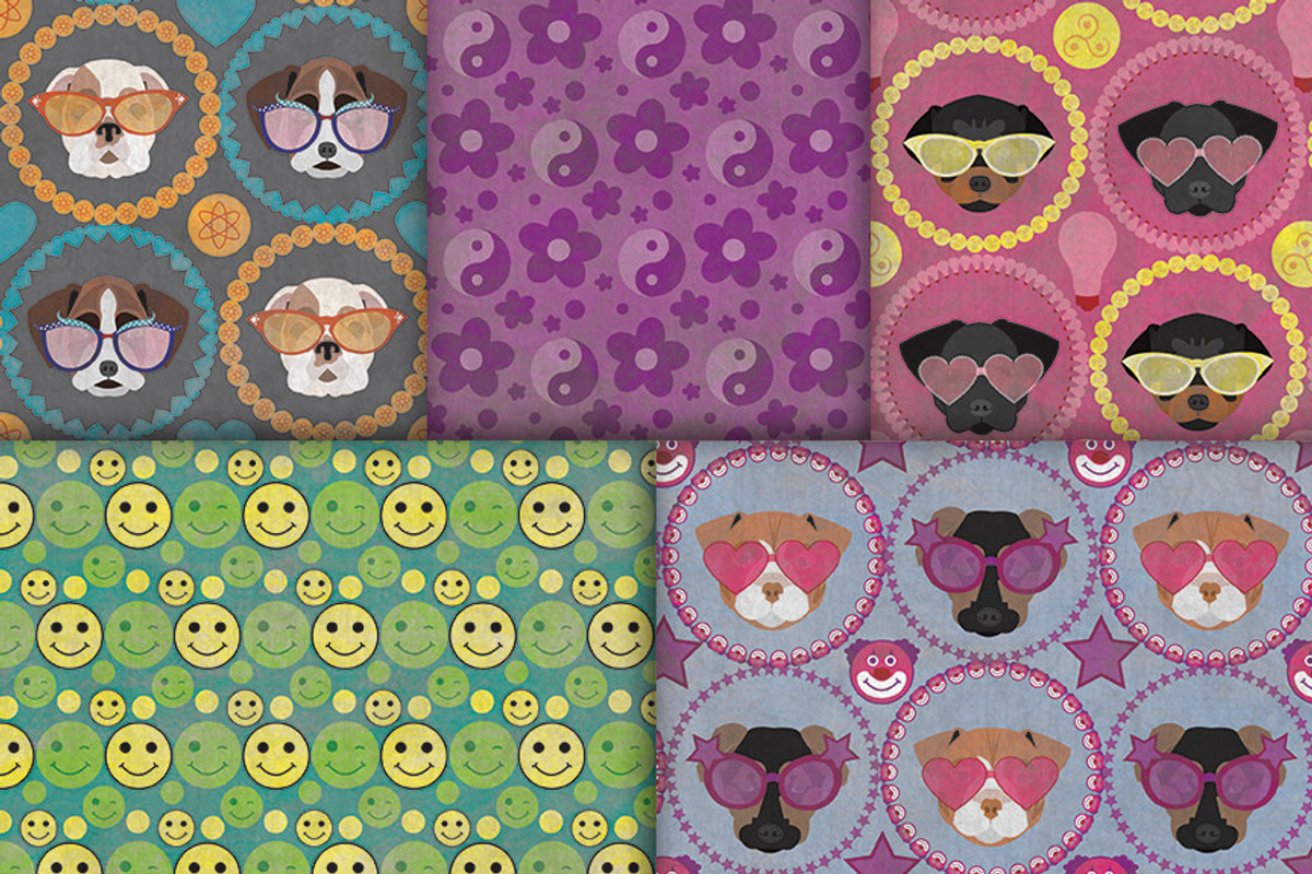 Fun Puppy Dog Pattern Designs, a Pattern Graphic by VizualStorm (Photo 2 of 3)