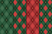 Christmas Rhombus Seamless Patterns, a Pattern Graphic by Elena Pimukova (Thumbnail 1 of 5)